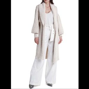 🆕 ROSA CHÁ WOMEN'S BEIGE TEA TRICOT‎ PAM COAT